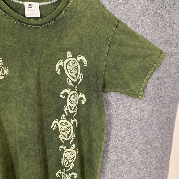 Mr Bumo Vacay Tee Los Cabos Sea Turtles Cotton Olive Beach Cover Summer Unisex L - Picture 6 of 11